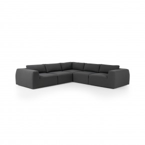 Brylee 5pc Sectional Sofa Fiqa Boucle Charcoal