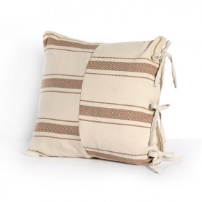 Dashel Patterned Outdoor Pillow Patterned Gold Stripe