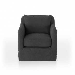 Dade Outdoor Slipcover Swivel Chair FIQA Boucle Slate