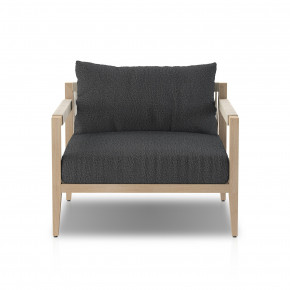 Sherwood Outdoor Chair, Washed Brown FIQA Boucle Slate