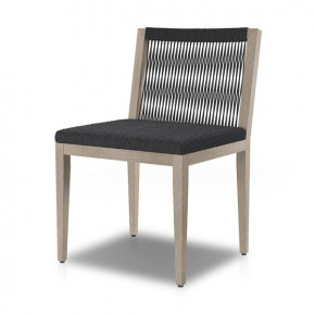Sherwood Outdoor Dining Chair Weathered Grey Fiqa Boucle Slate