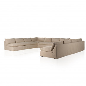 Grant Slipcover 5pc Sectional 174'' Taupe