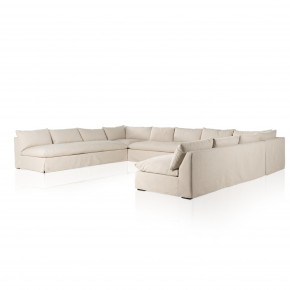 Grant Slipcover 5pc Sectional 174'' Natural