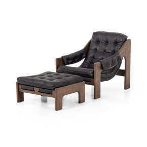 Halston Chair W/Ottoman Heirloom Black