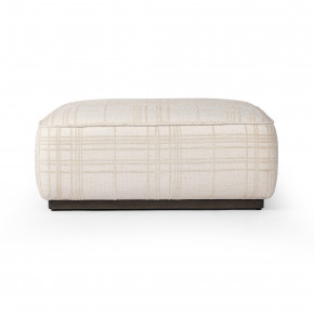 Sinclair Square Ottoman Sheffield Ivory 36"