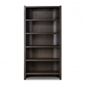 Lockhart Bookcase Rubbed Black Oak Solid