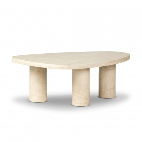 Zion Coffee Table Cream Marble Small Table