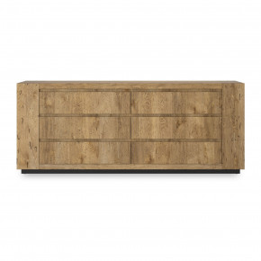 Abaso 6 Drawer Dresser Rustic Wormwood Oak