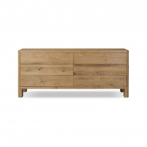 Noeline 6-Drawer Dresser Worn Oak Veneer