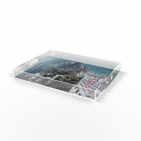 Beach In Positano Tray by Slim Aarons 1/4" Clear Cast Acrylic