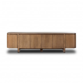 Elle Media Console Tawny Oak