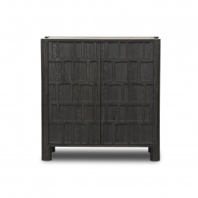 Ezri Bar Cabinet Black Oak