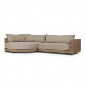 Sylvan Outdoor 2 Pc Sectional Left Arm Facing Chaise Faux