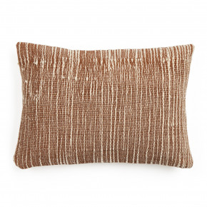 Handwoven Stripe Wool Pillow Natural 14" x 20"