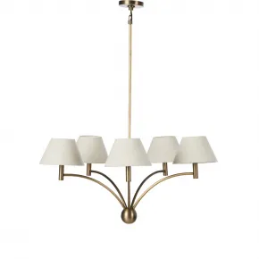 Linus Chandelier Aged Brass Iron