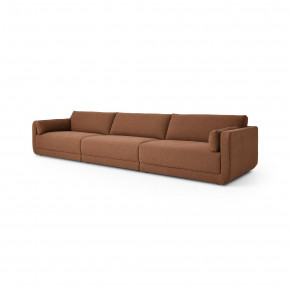 Toland 3 Pc Sectional 153" Bartin Rust