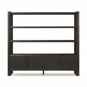 Orwin Wide Bookshelf Smoked Black Oak