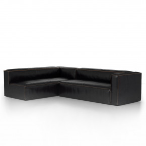 Nolita 2 Pc Right Arm Facing Sectional Rider Black