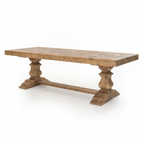 Castle 98" Dining Table Bleached Pine
