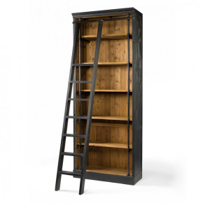 Ivy Bookcase And Ladder Matte Black