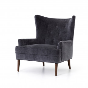 Clermont Chair Charcoal Worn Velvet