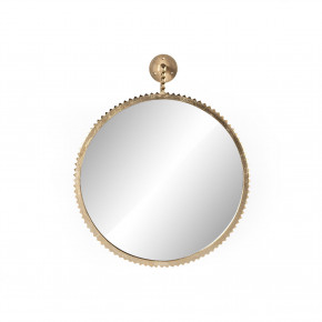 Cru Large Round Mirror Aged Gold