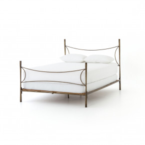 Westwood King Bed Antique Brass