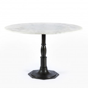 Lucy Round Dining Table Marble Carbon Wash 48"