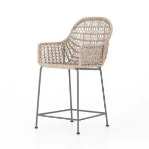 Bandera Outdoor Woven Counter Stool White