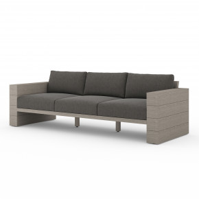 Leroy Outdoor Sofa 96" Grey/Charcoal