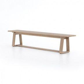 Atherton Outdoor Dining Bench Brown