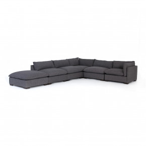 Westwood 5 Pc Sectional W/ Ottoman Bennett Charcoal