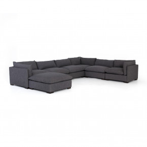 Westwood 6 Pc Sectional W/ Ottoman Bennett Charcoal