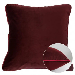 Velours Uni Bordeaux-Rose 100% Polyester Cushion Cover 16" x 16"