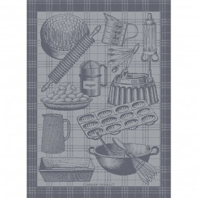 Patissier Gris Kitchen Towel 22" x 30" Cotton-Linen blend
