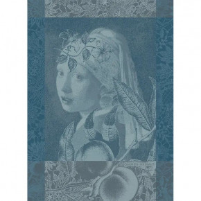 Femme A La Perle Bleu 100% Cotton Kitchen Towel 22" x 30"