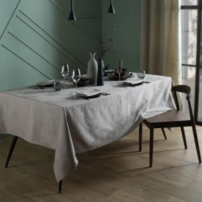 Mille Gouttes Nacre Coated Stain-Resistant Cotton Damask Table Linens