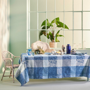 Mille Rameaux Bleu Tablecloth 45" x 45"