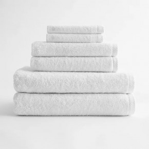 Metro White Bath Towels
