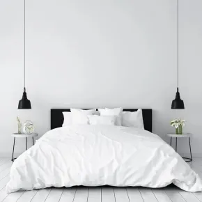 Nice White Cotton Sateen Bedding