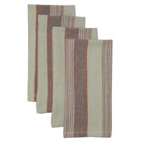 Foresti Herringbone Multi-Color Striped Set of 4 Napkins 22"x23"