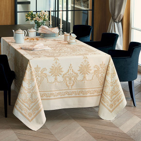 Eleonore Dore Green Sweet Stain-Resistant Cotton Damask Table Linens