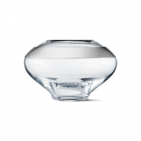 Duo Round Vase Stainless Steel Glass