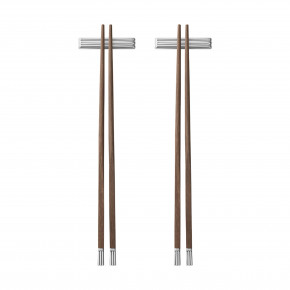 Bernadotte Chopsticks with Rest 2 sets Stainless Steel & Ceylon Iron