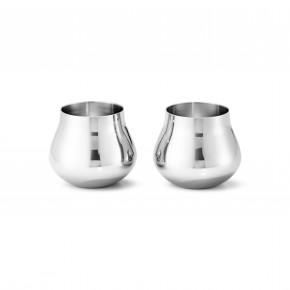 Sky Shot Glass Stainless Steel 2.7 In, Set Of Two