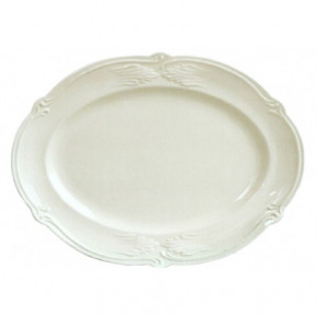 Rocaille White Oval Platter 15 3/16" x 11 1/4"