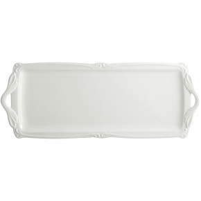 Rocaille White Oblong Serving Tray 15 3/8" x 6"