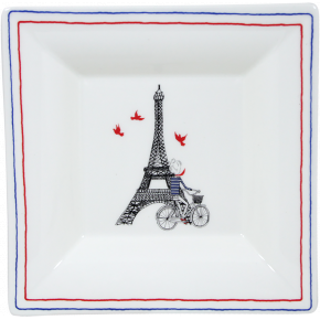 Ca C'est Paris! Square Candy Tray XL 8 3/4" Sq