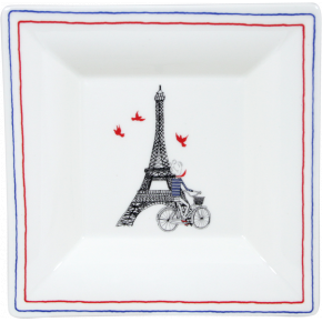 Ca C'est Paris! Large Square Candy Tray 6 11/16" Sq