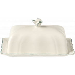 Filet Earth Grey Butter Dish 7" x 5 5/16" - 3" H